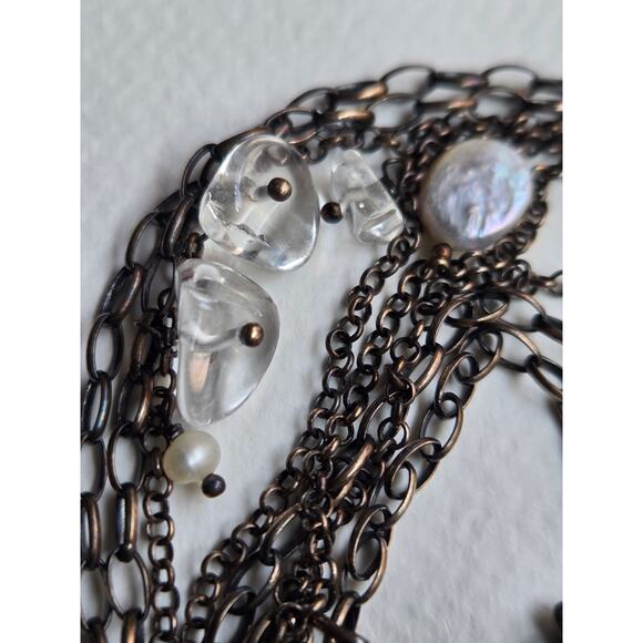 Vintage N1492 Retired Silpada Sterling Silver Crystals & Pearls Necklace, 35" - Picture 7 of 10